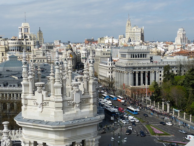Madrid luogo dove le vicende del romanzo Un terribile amore si riuniscono e ricompongono